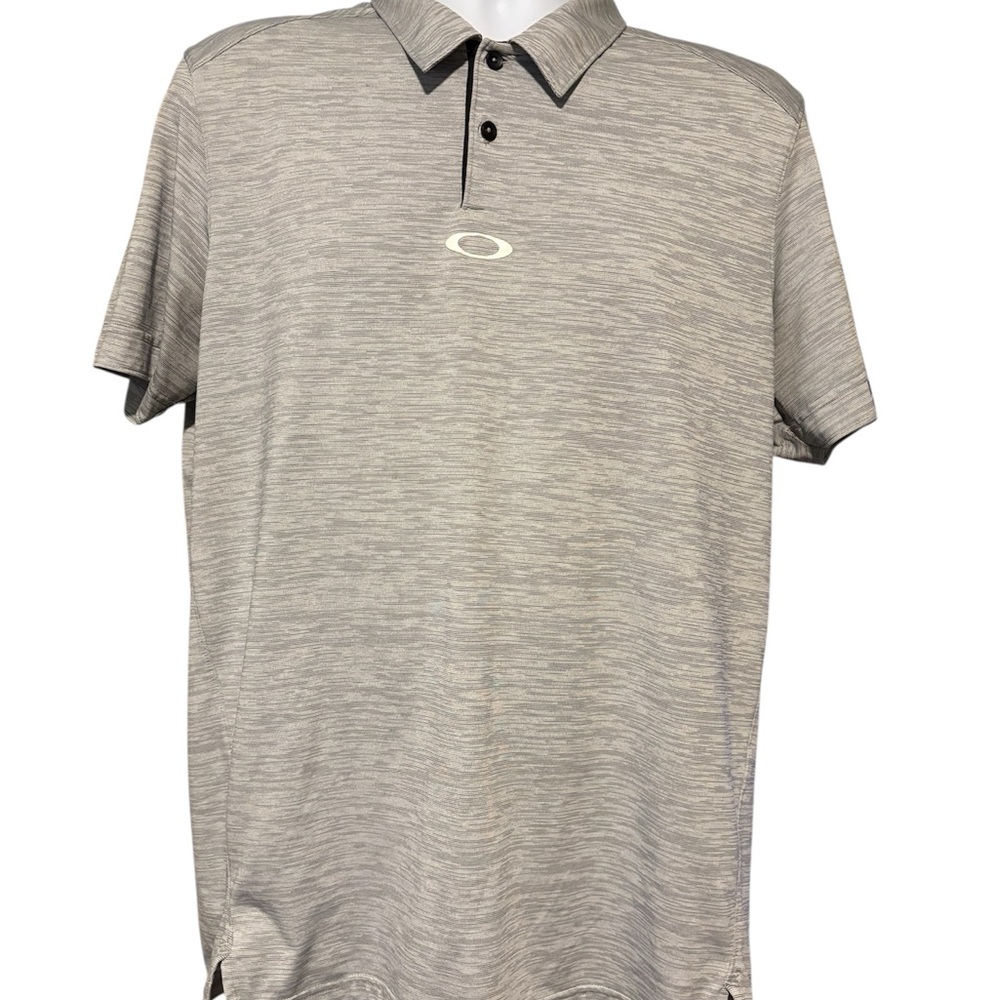Oakley Men's Gray Golf Polo Shirt Size L